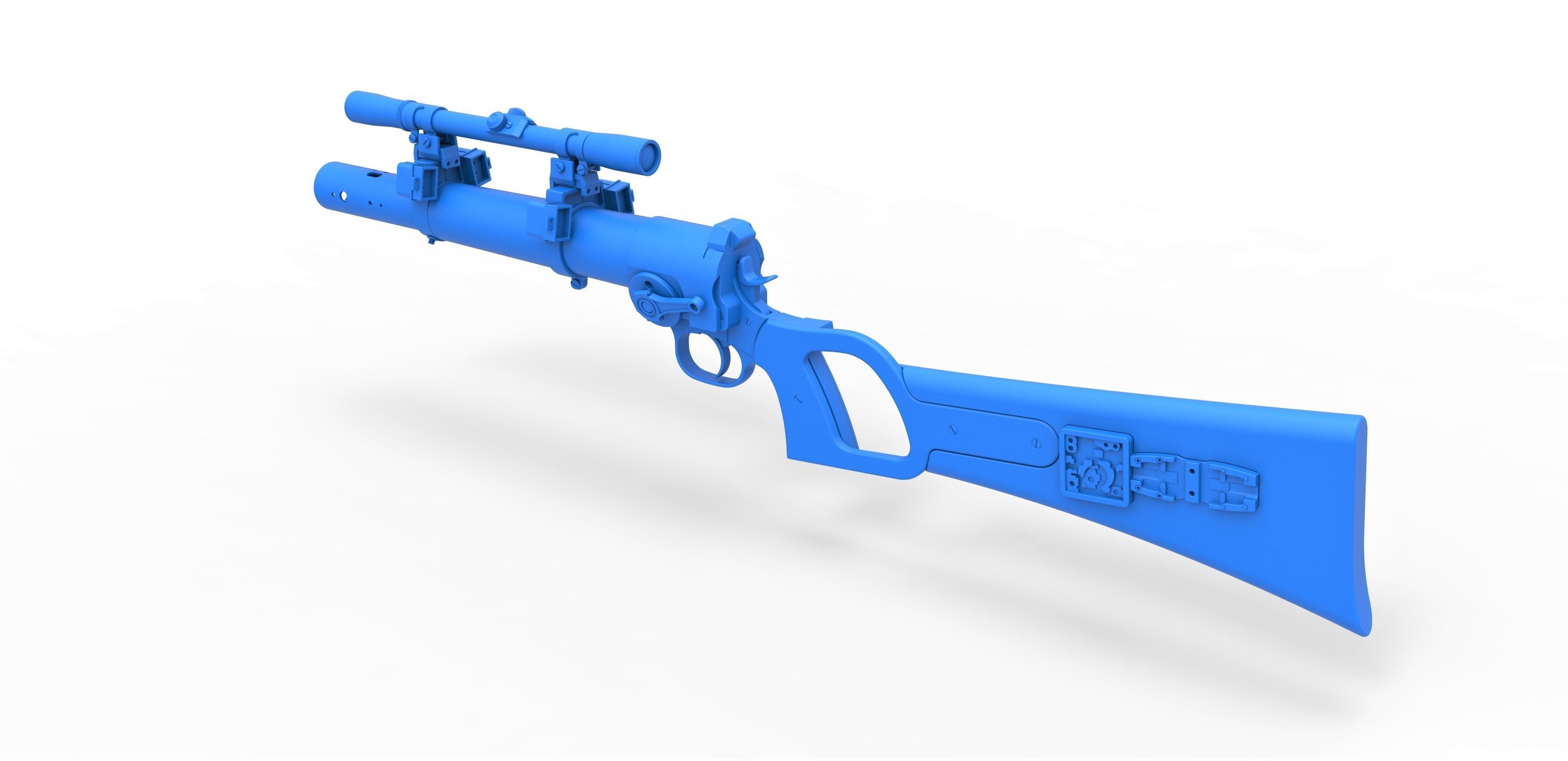 Boba Fett blaster carbine from Star Wars The Empire Strikes Back 3D model_23