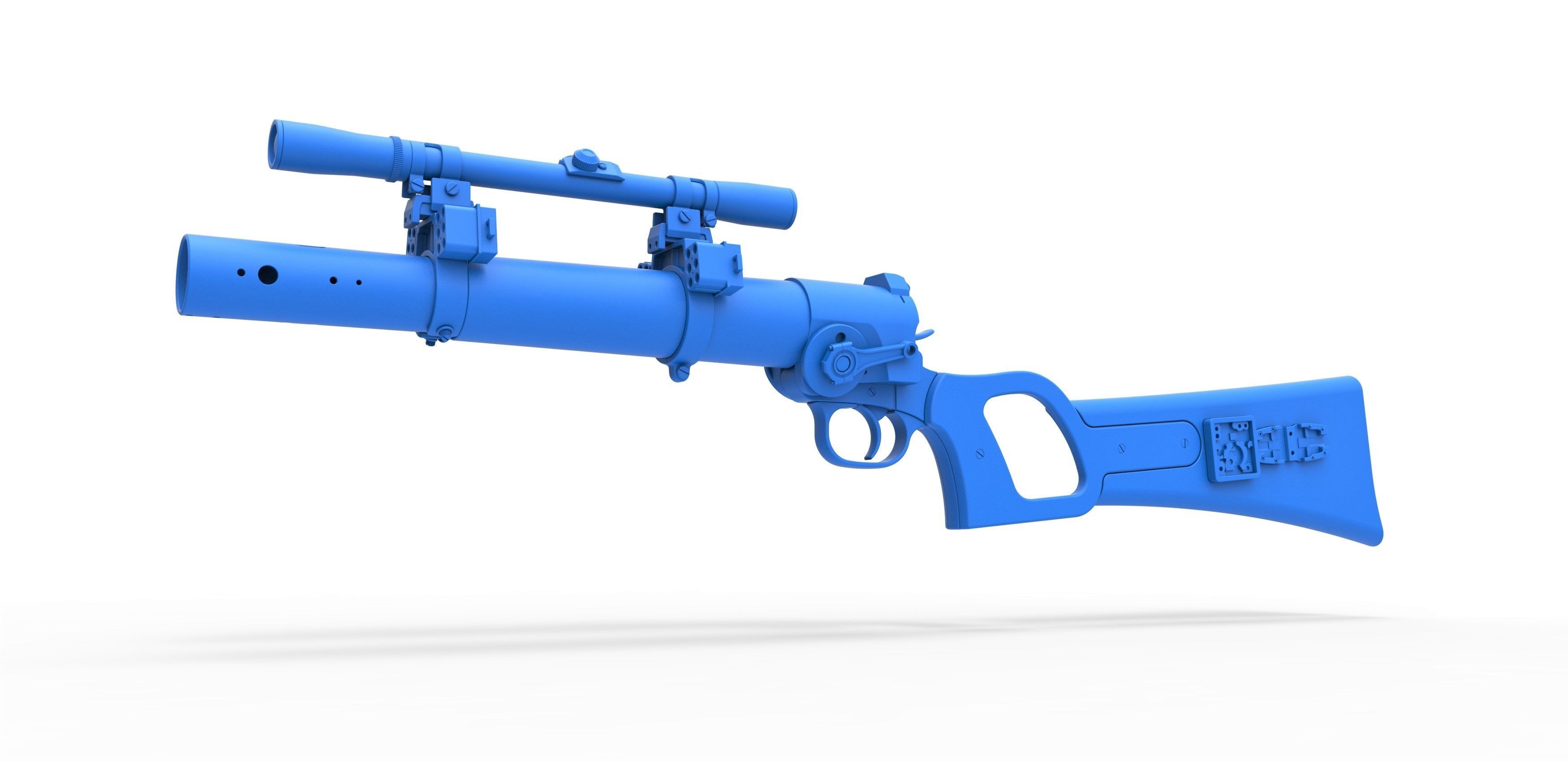 Boba Fett blaster carbine from Star Wars The Empire Strikes Back 3D model_16
