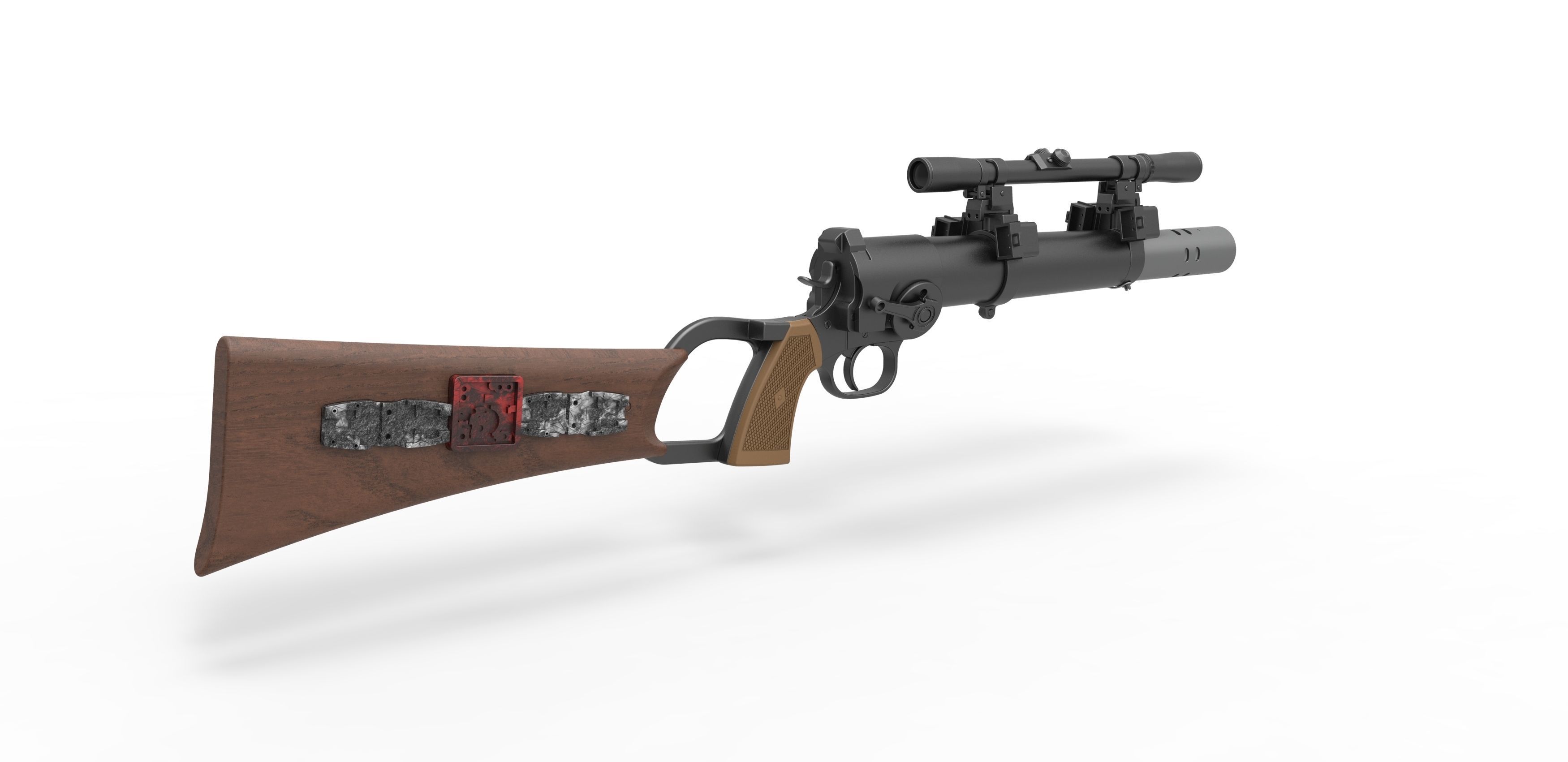 Boba Fett blaster carbine from Star Wars The Empire Strikes Back 3D model_12