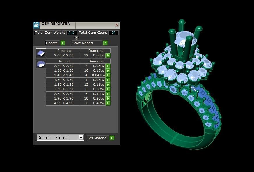 DIAMOND RINGS 3D print model_4