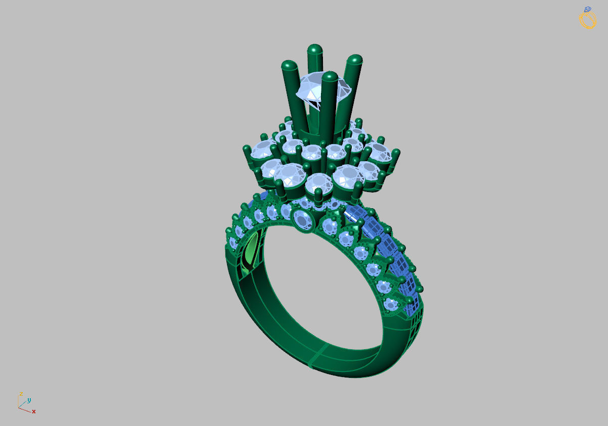 DIAMOND RINGS 3D print model_1