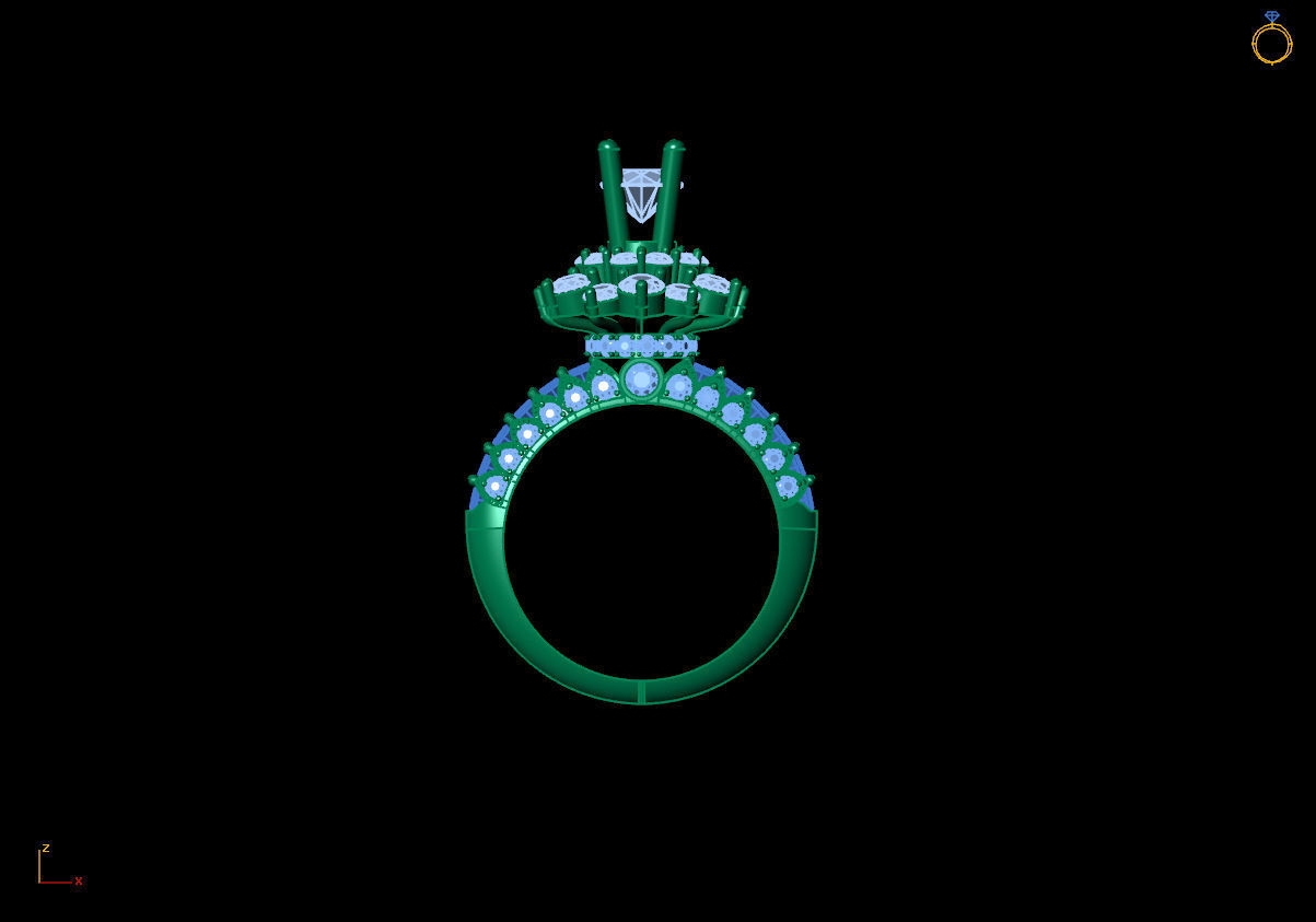 DIAMOND RINGS 3D print model_2
