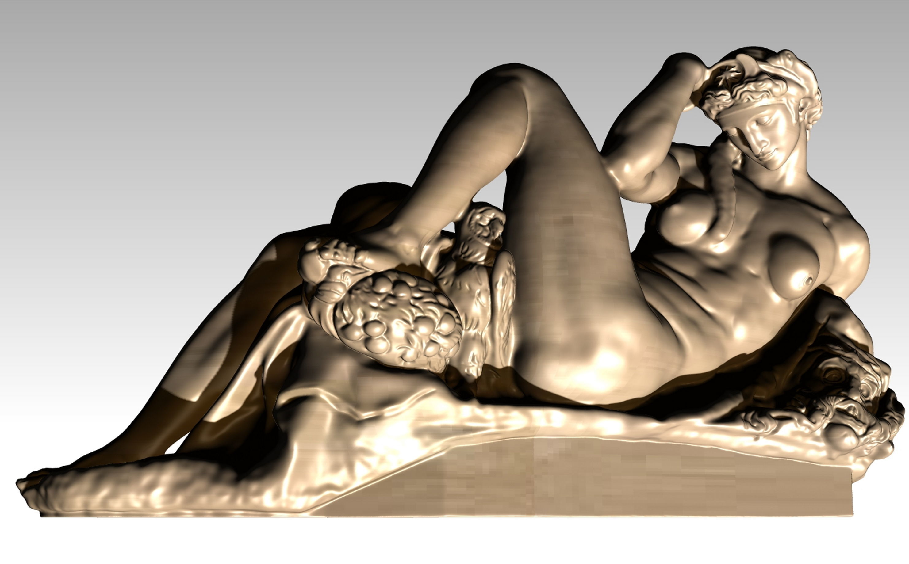 michelangelo night 3D print model_3