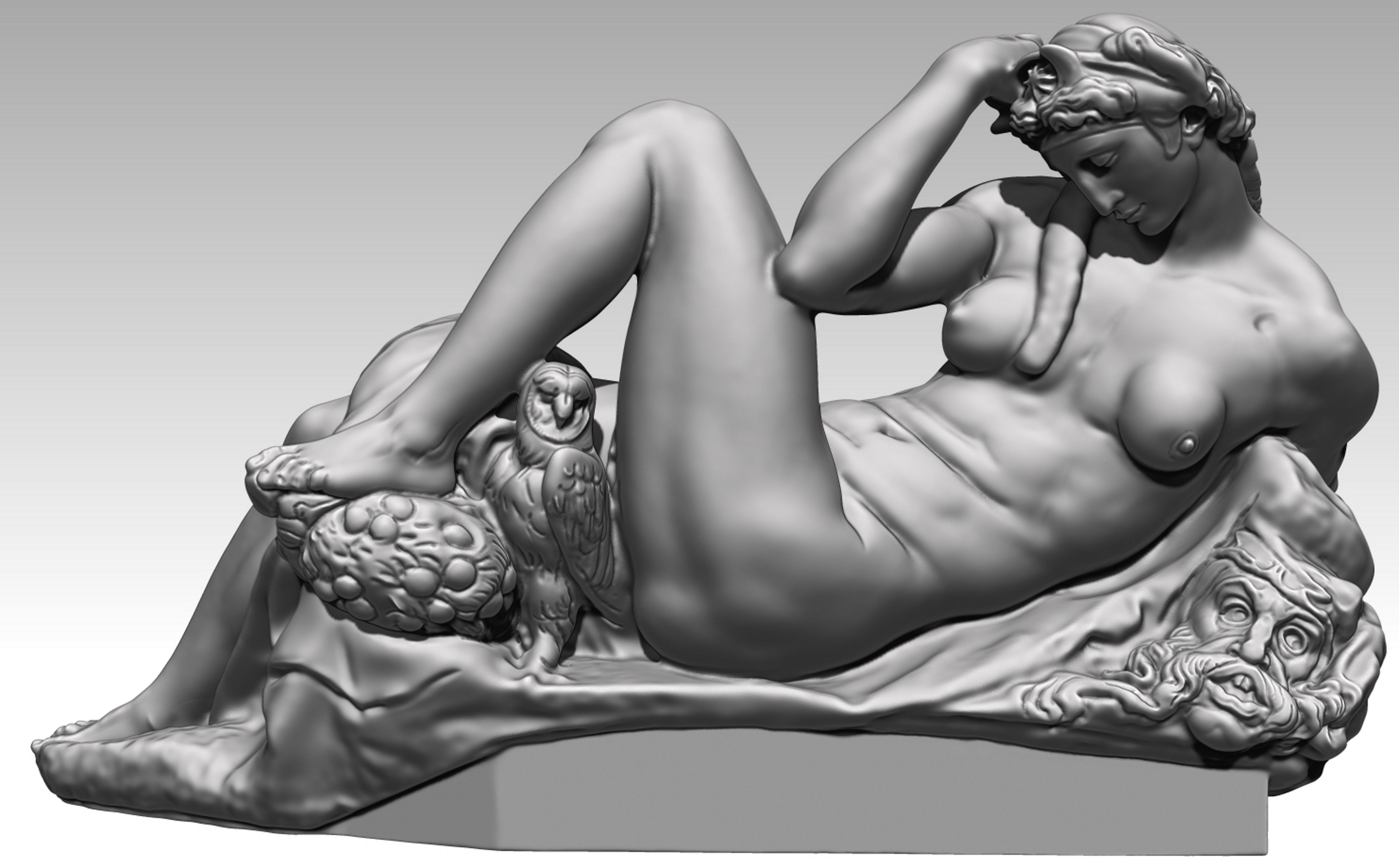 michelangelo night 3D print model_4