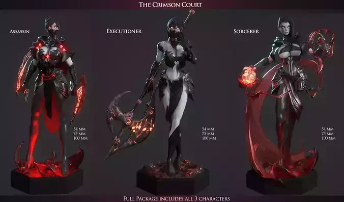 The crimson court Full Package 3D print model