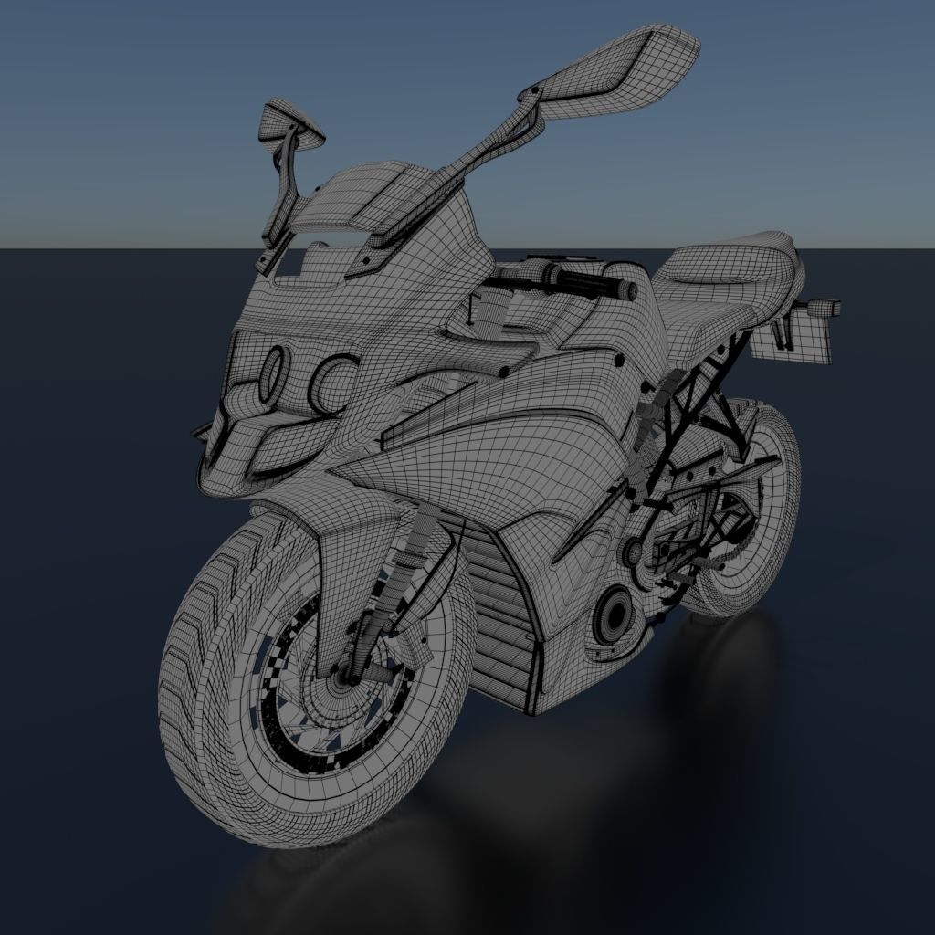 KTM Bike model  Low-poly 3D model_3