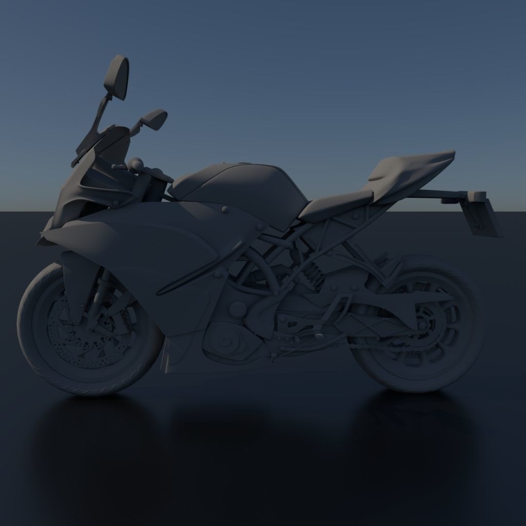 KTM Bike model  Low-poly 3D model_5