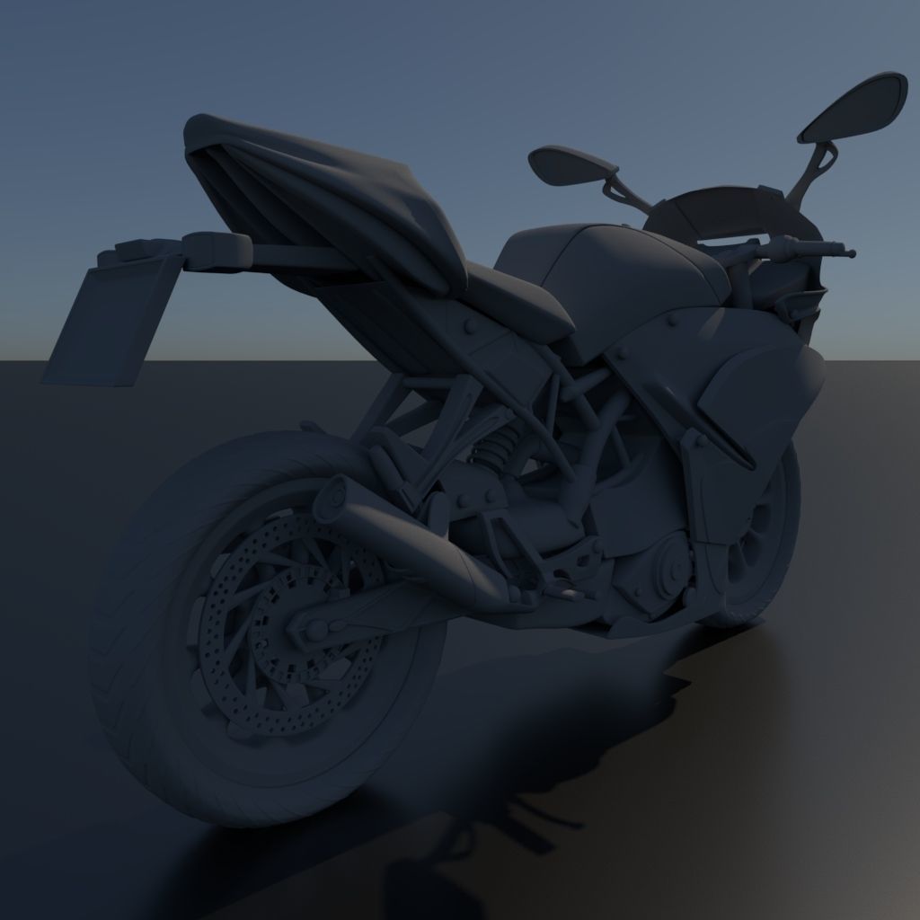 KTM Bike model  Low-poly 3D model_4