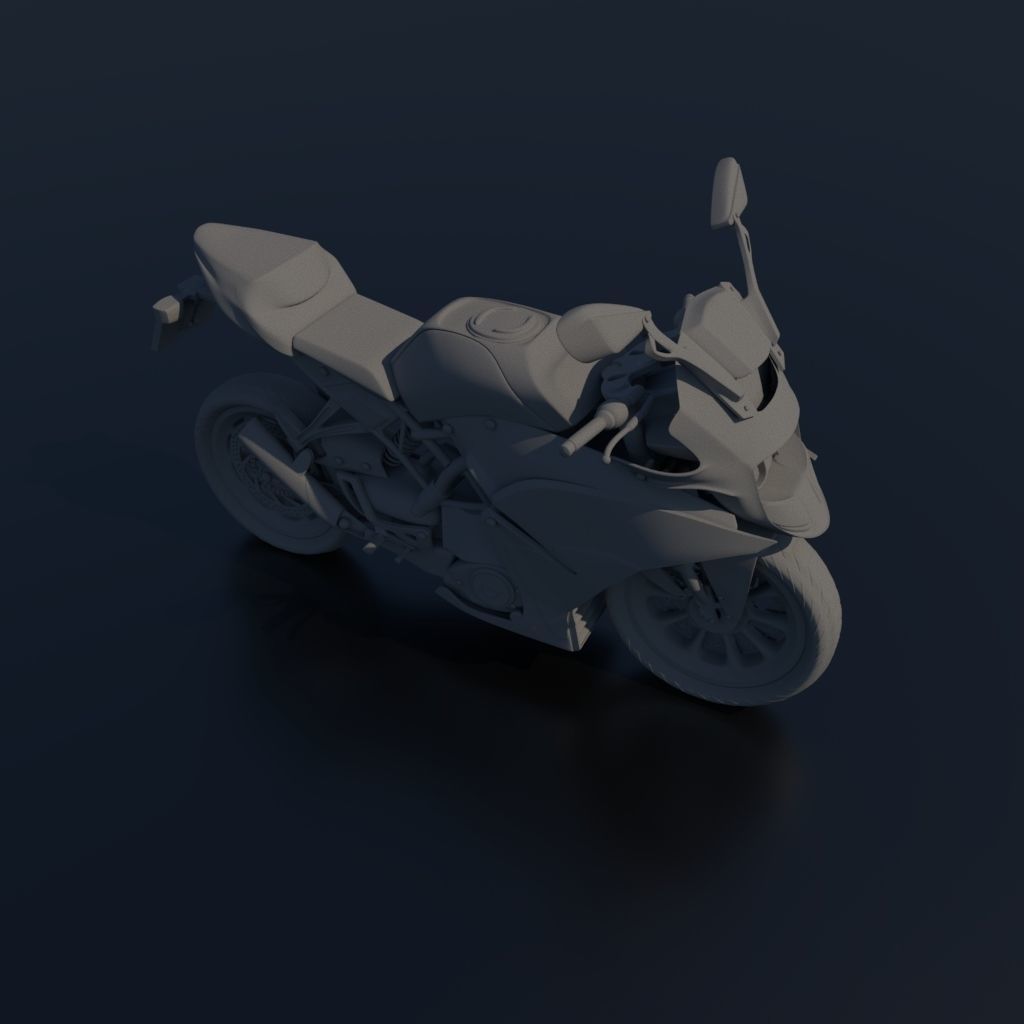 KTM Bike model  Low-poly 3D model_2