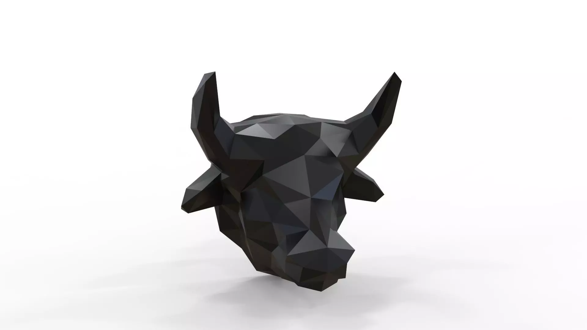 Animal Polygon Bull 3D print model_0