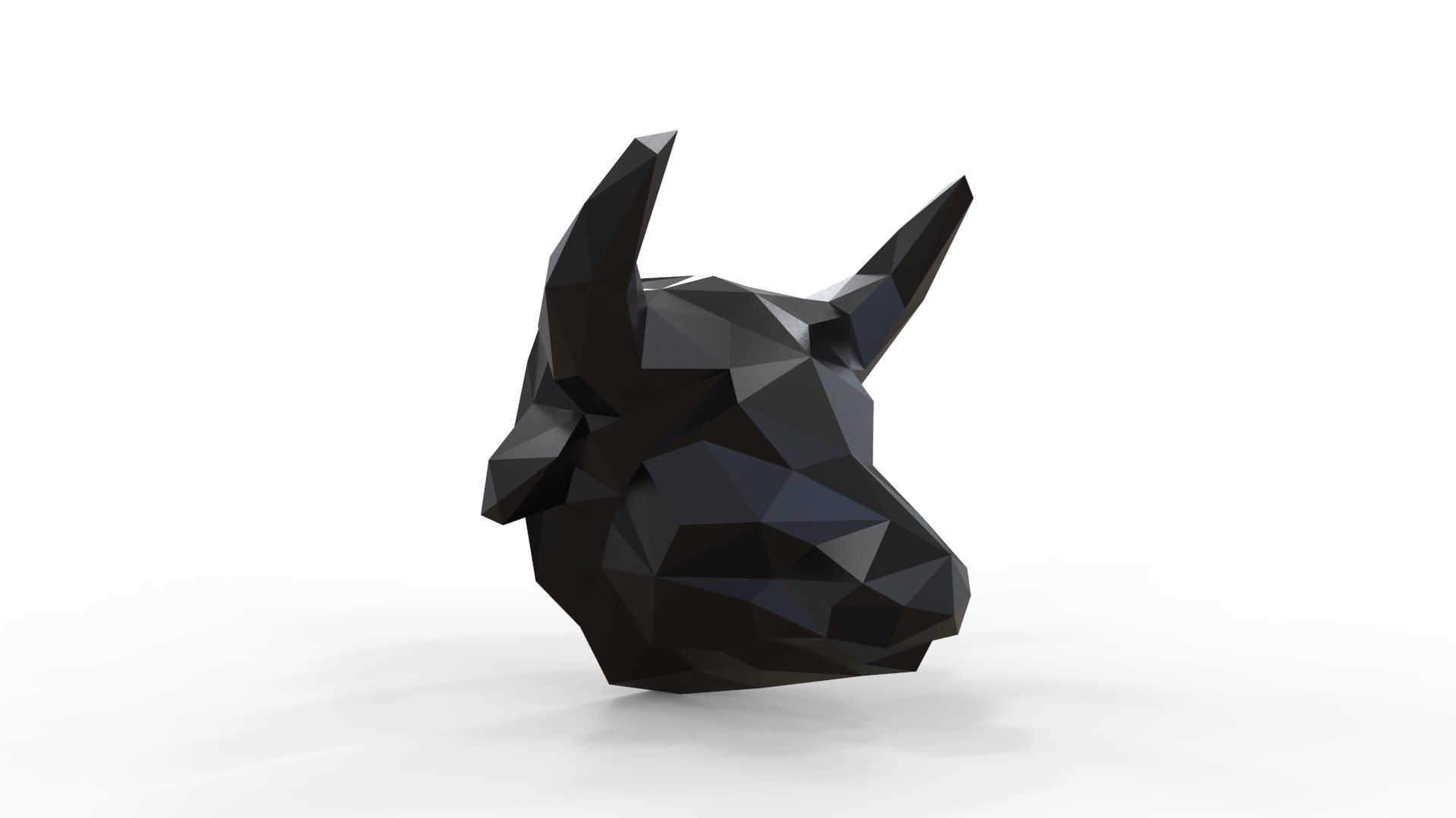 Animal Polygon Bull 3D print model_3