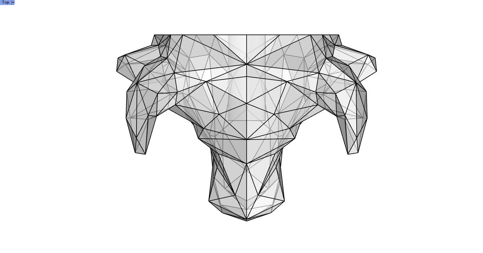 Animal Polygon Bull 3D print model_12