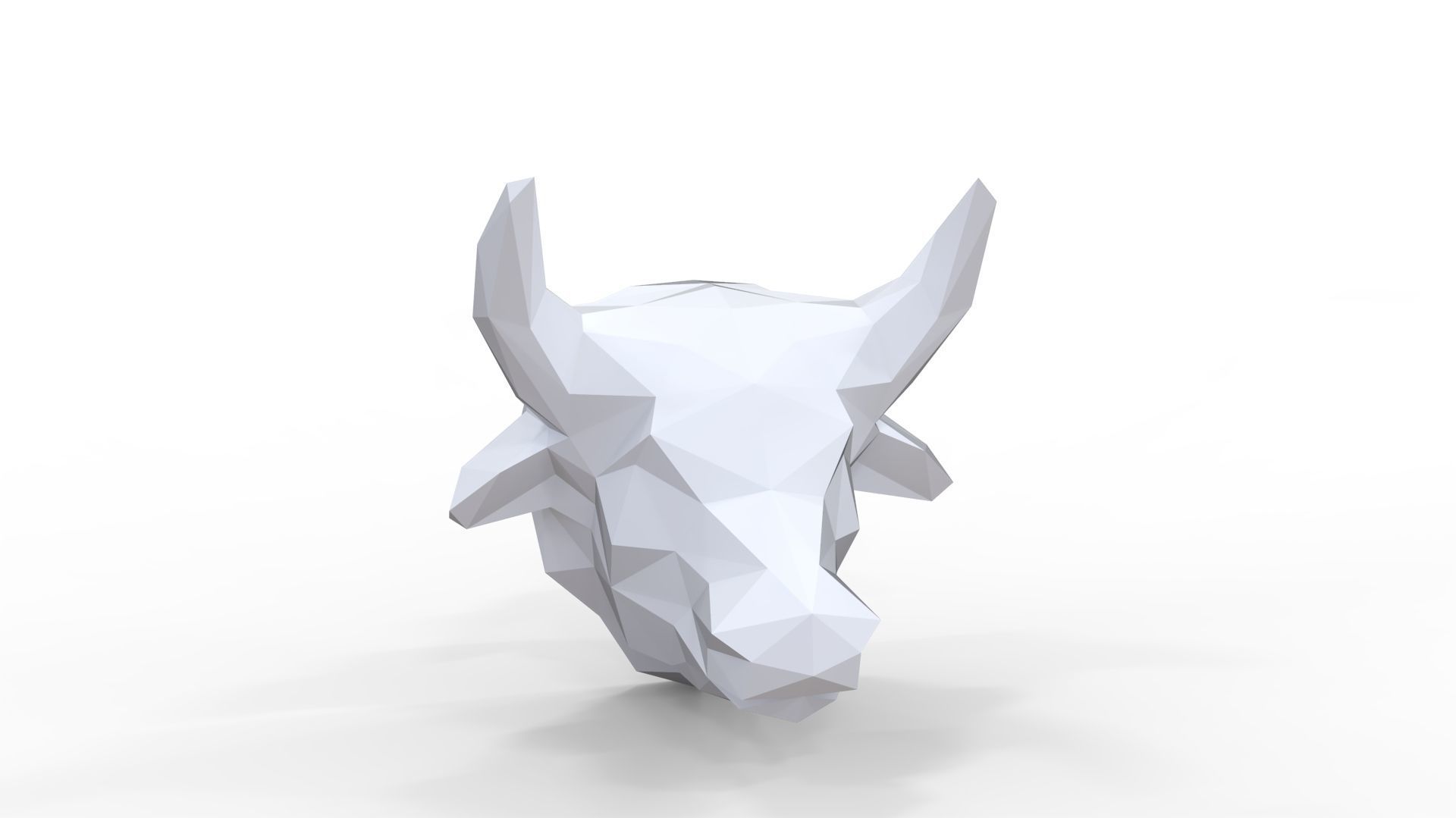 Animal Polygon Bull 3D print model_1