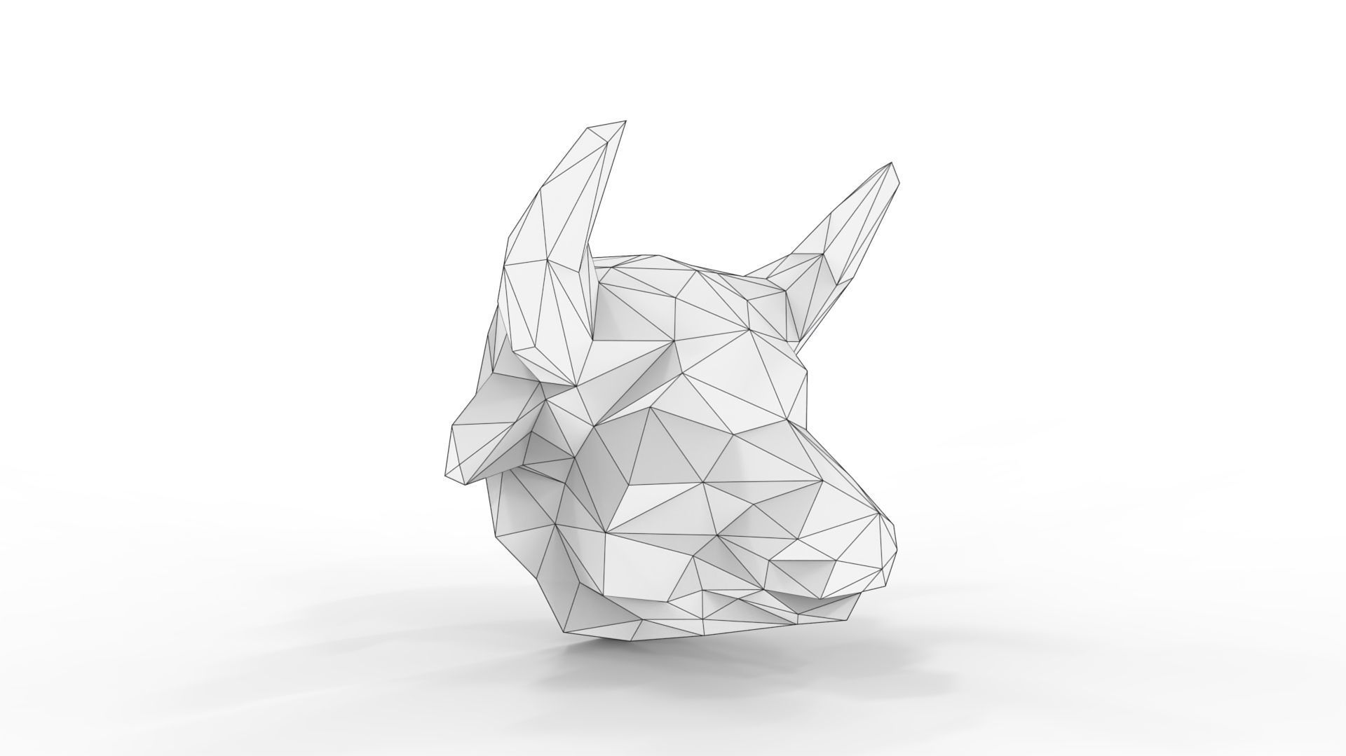 Animal Polygon Bull 3D print model_5