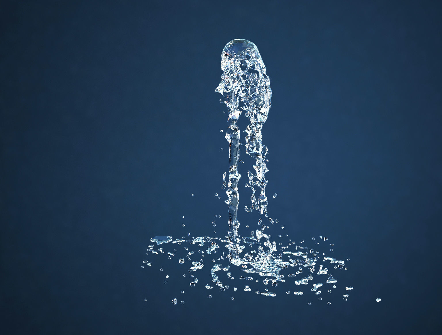 animated little fountain 3D model_3