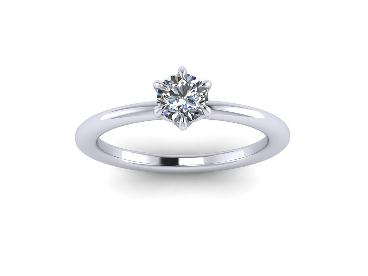 Solitaire Rings 3D print model 3D print model_3