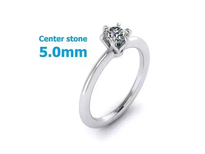 Solitaire Rings 3D print model