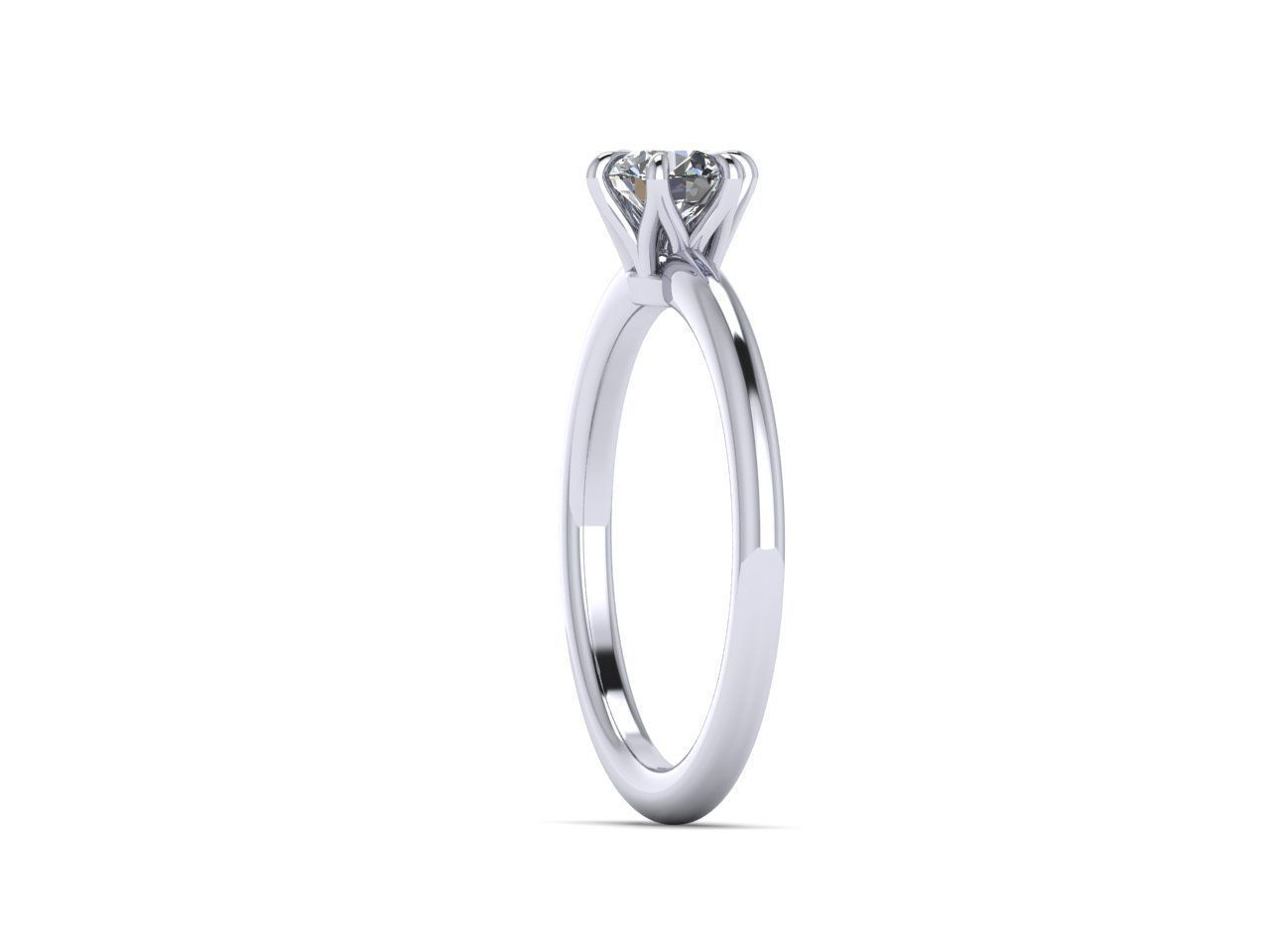 Solitaire Rings 3D print model 3D print model_2
