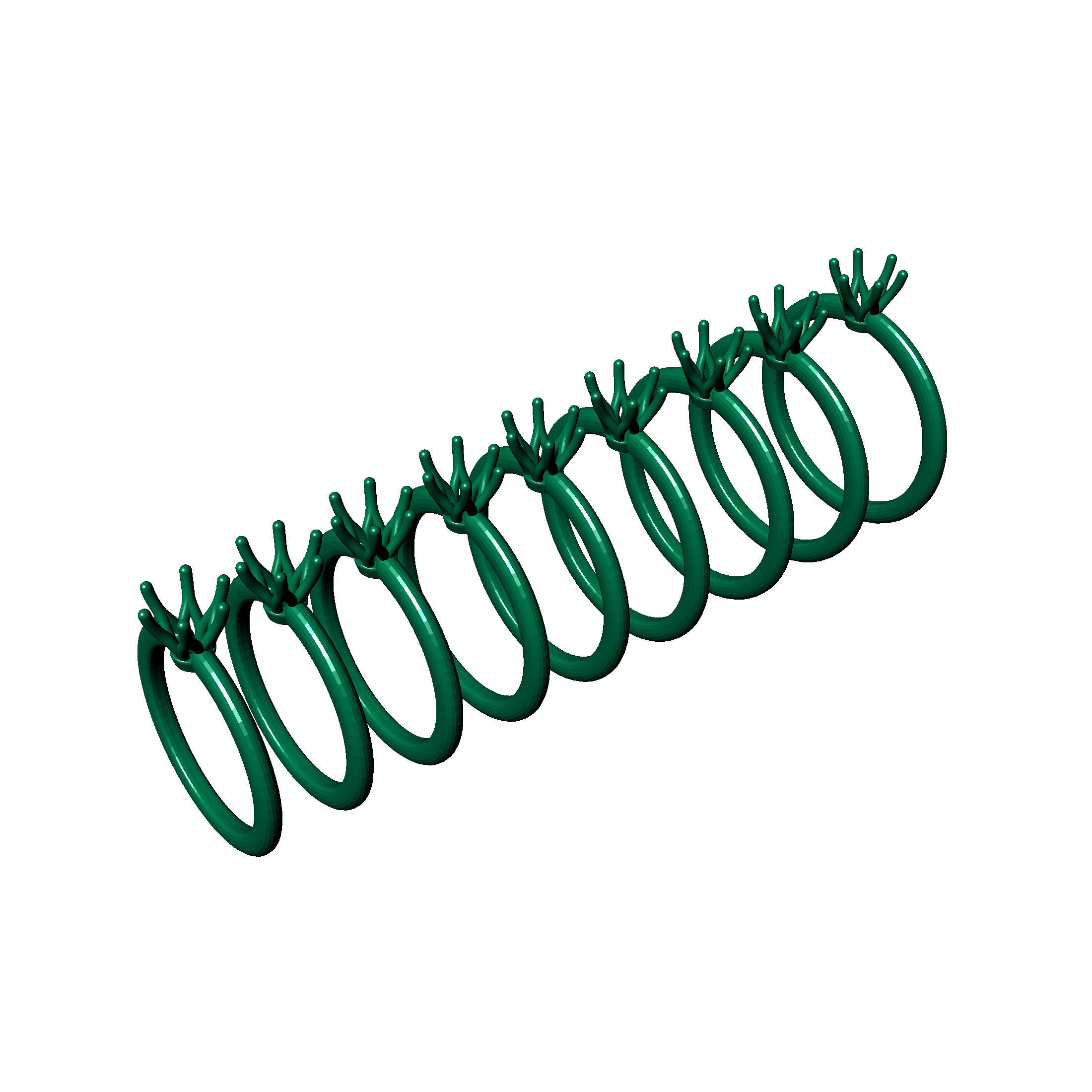 Solitaire Rings 3D print model 3D print model_9