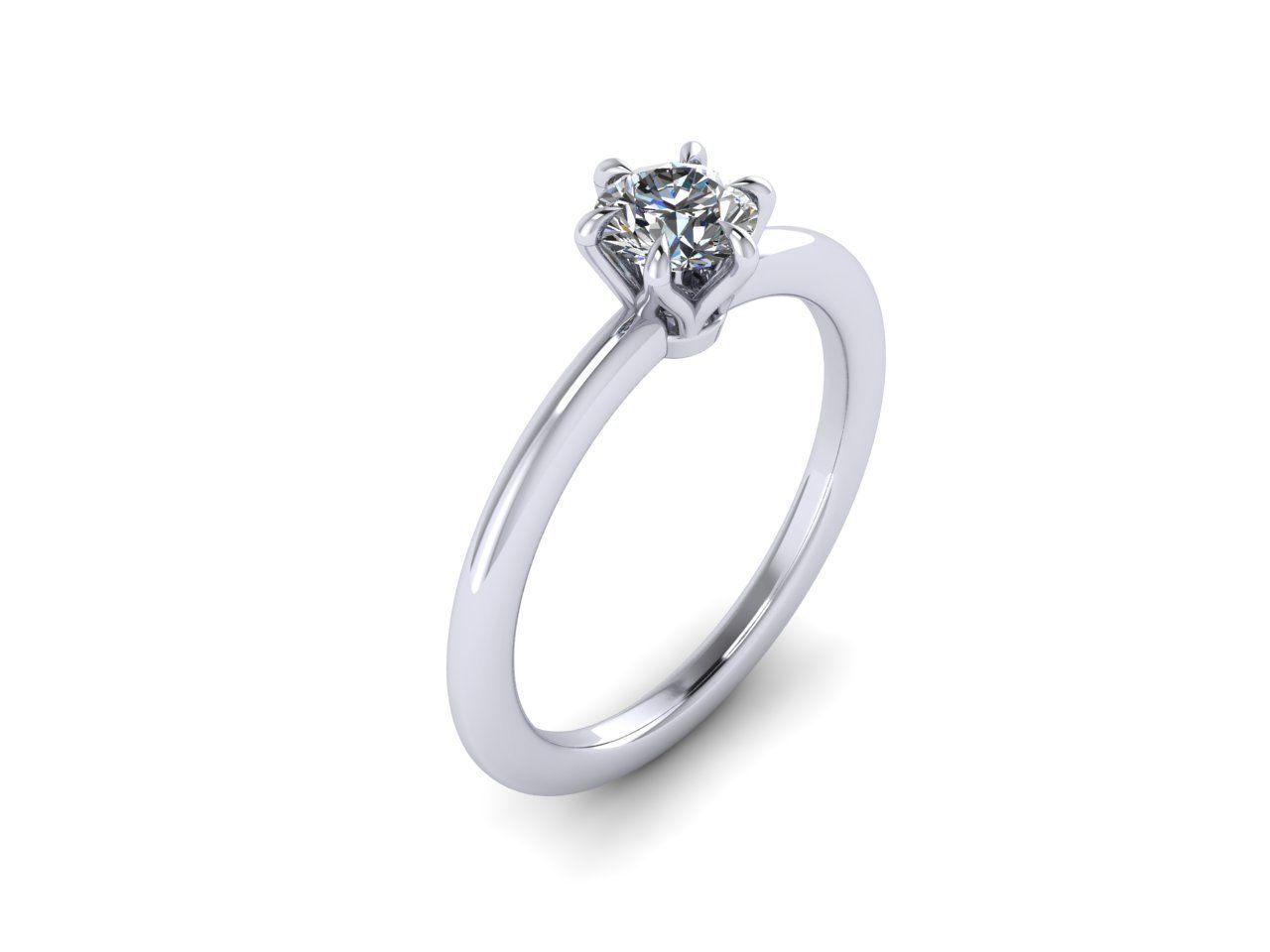 Solitaire Rings 3D print model 3D print model_1