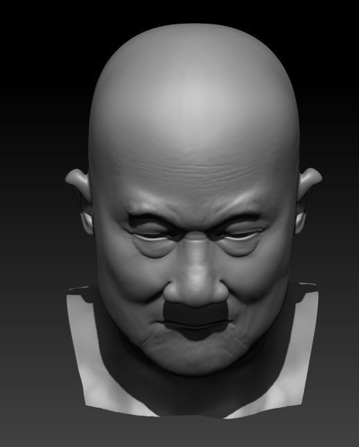 Head 3D model of Old Mans 3D print model_3