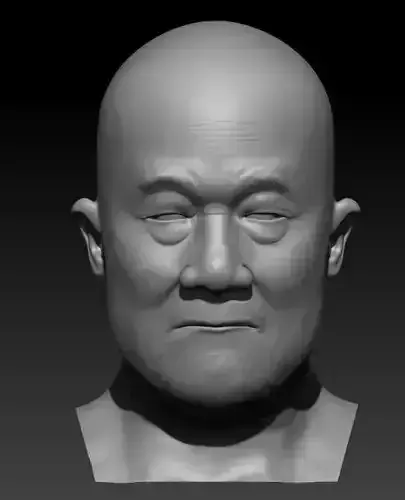 Head 3D model of Old Mans 