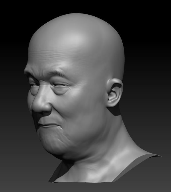 Head 3D model of Old Mans 3D print model_4