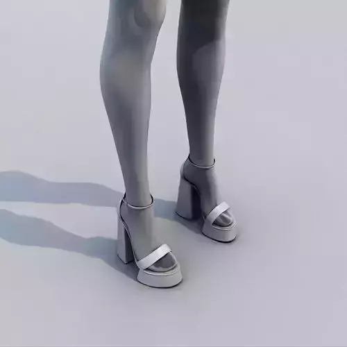 High Heels and Stockings  3D model
