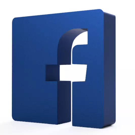 facebook logo 2 3D model