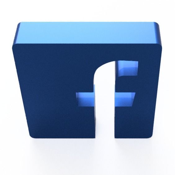 facebook logo 2 3D model
