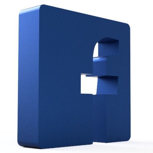 facebook logo 2 3D model