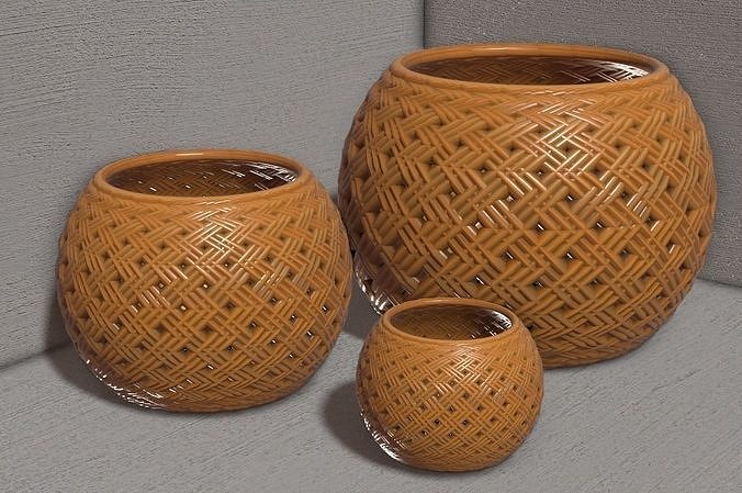 Bamboo basket Free 3D print model