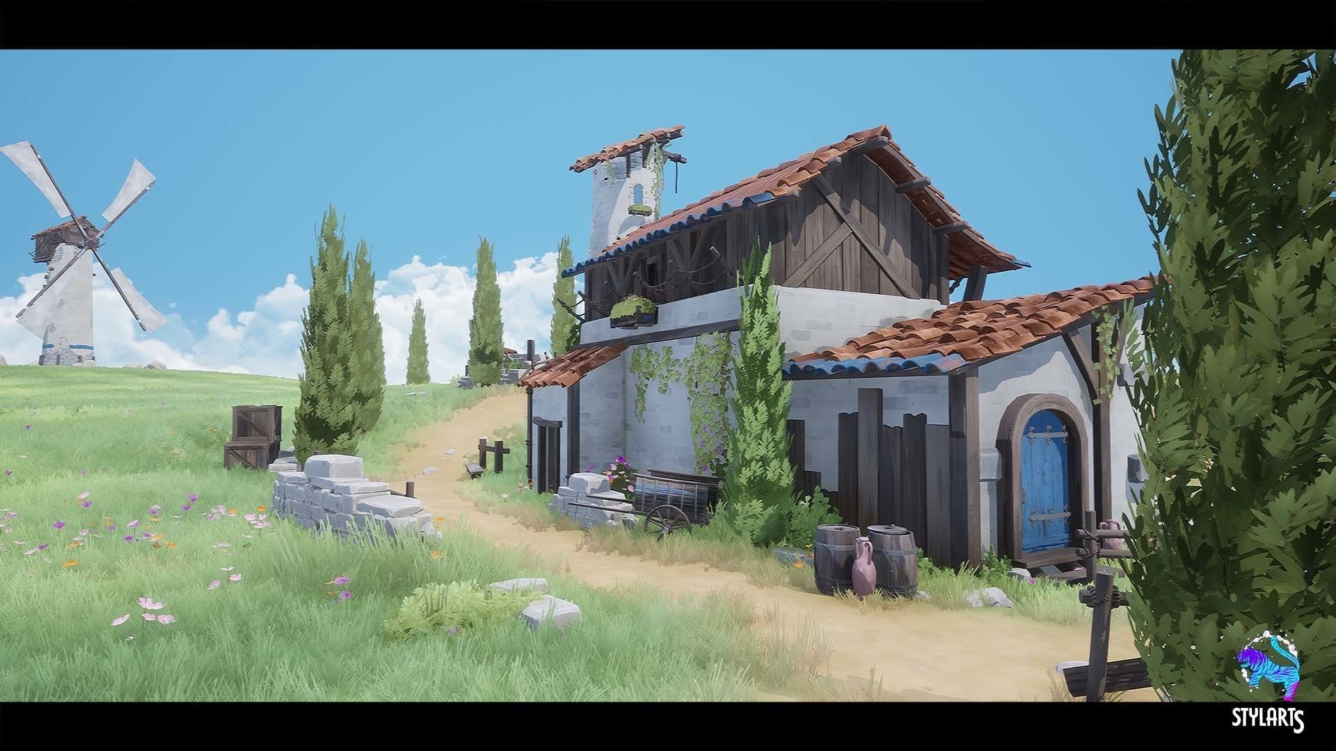 Stylized Fantasy Provencal Low-poly 3D model_5