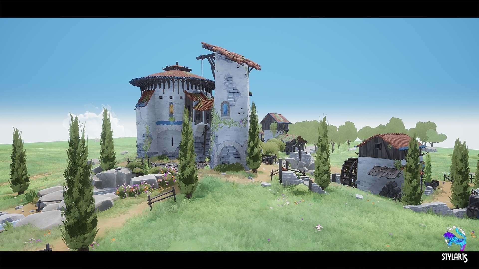Stylized Fantasy Provencal Low-poly 3D model_14