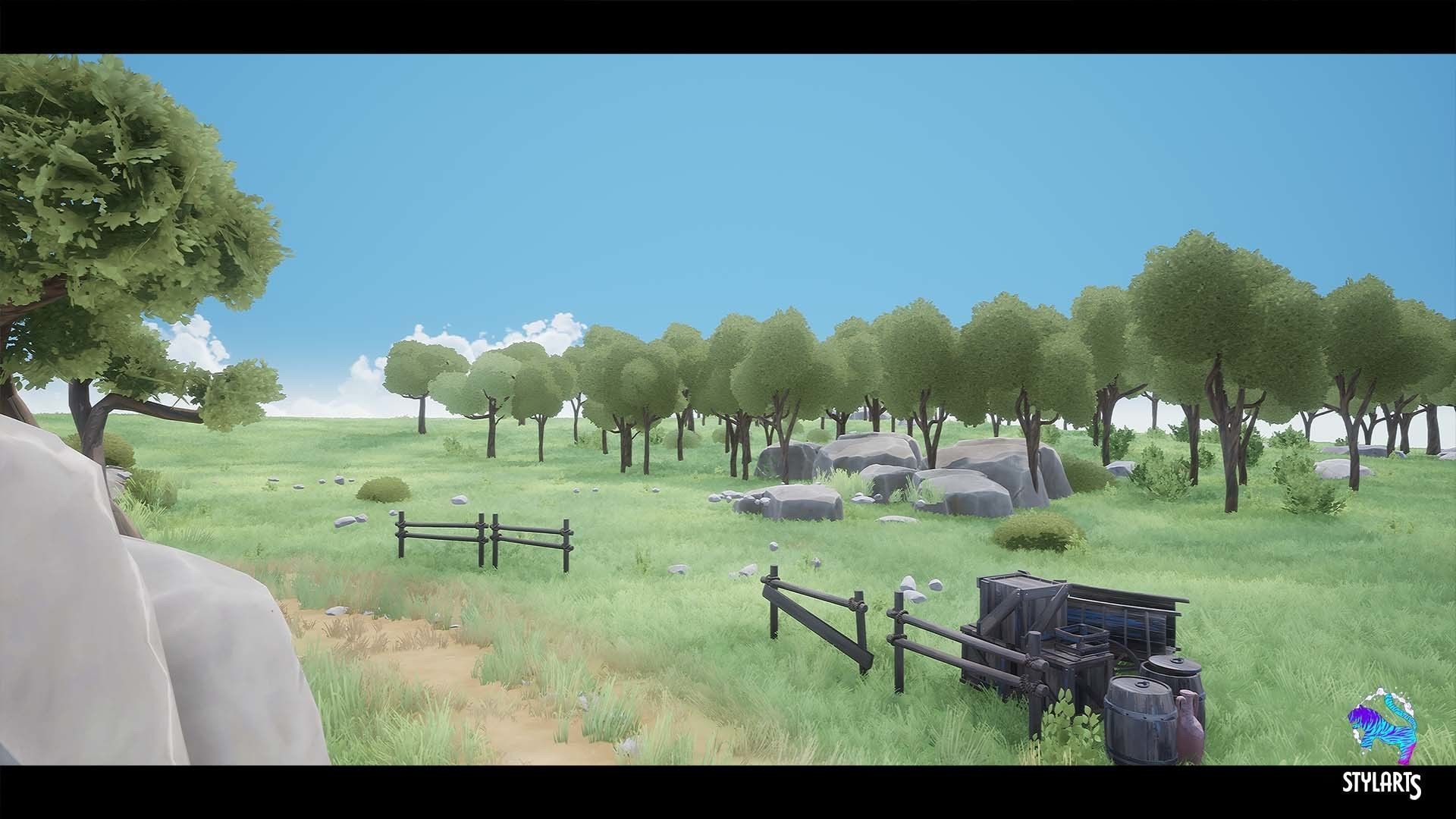 Stylized Fantasy Provencal Low-poly 3D model_4