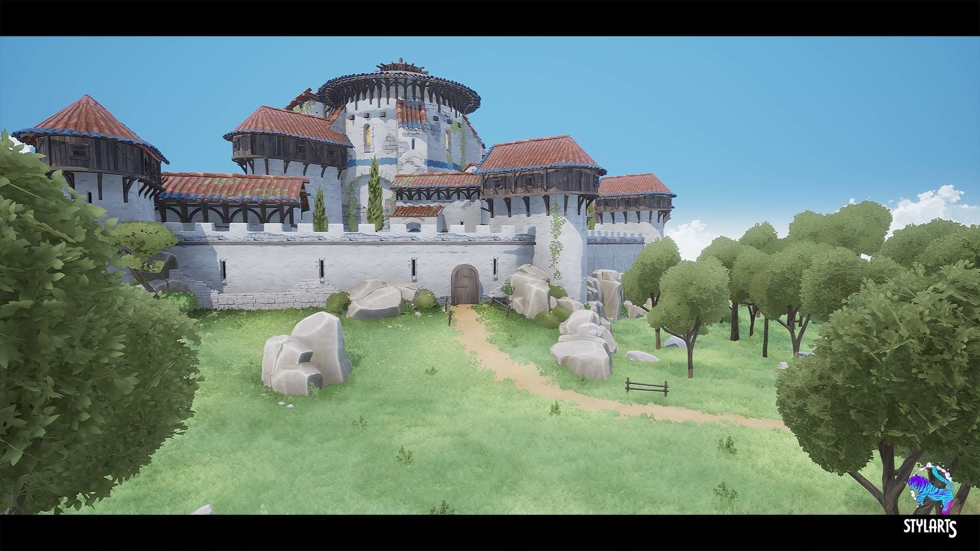 Stylized Fantasy Provencal Low-poly 3D model_9