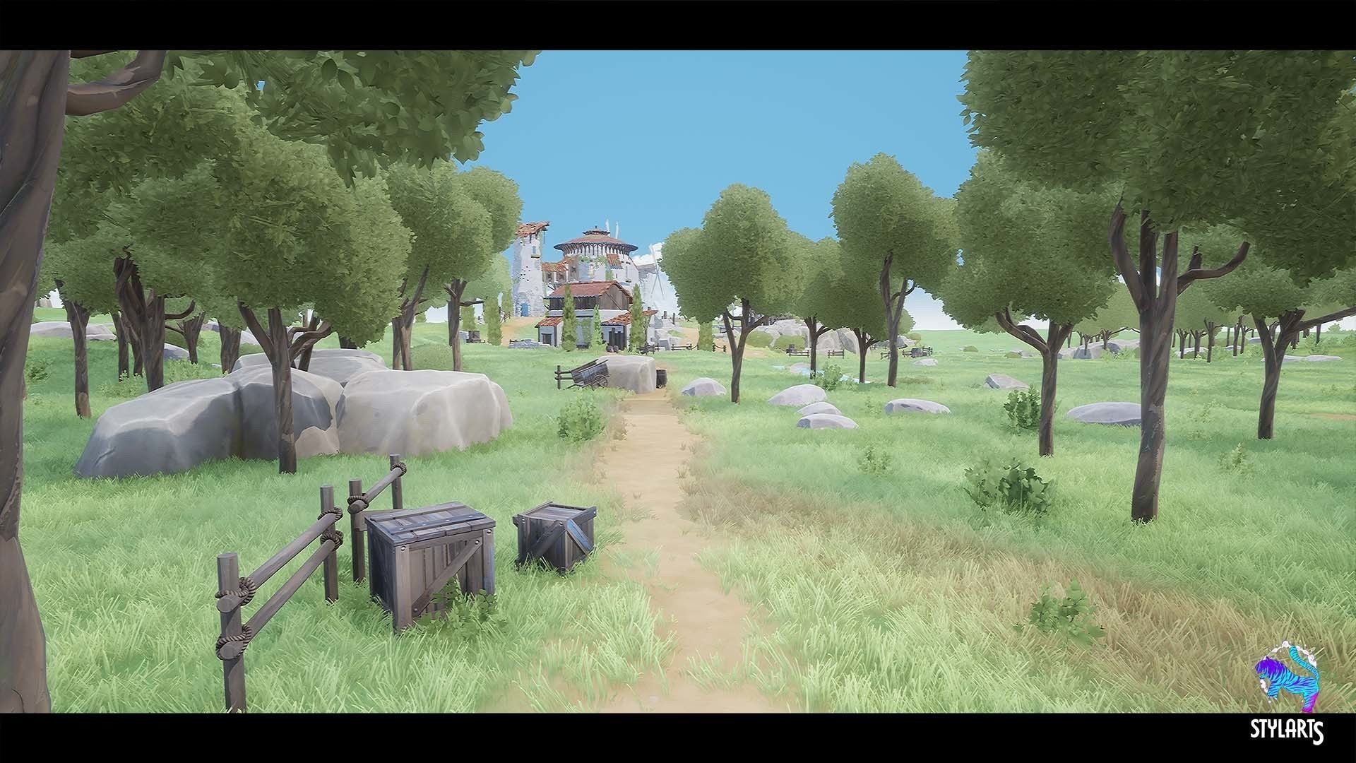 Stylized Fantasy Provencal Low-poly 3D model_8