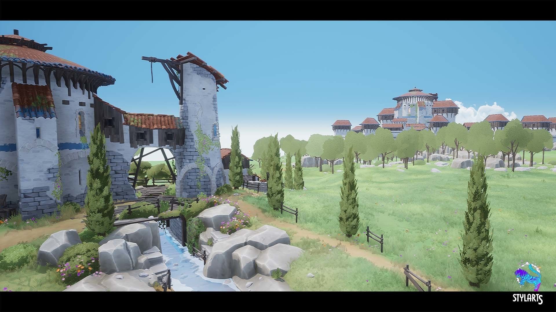 Stylized Fantasy Provencal Low-poly 3D model_12