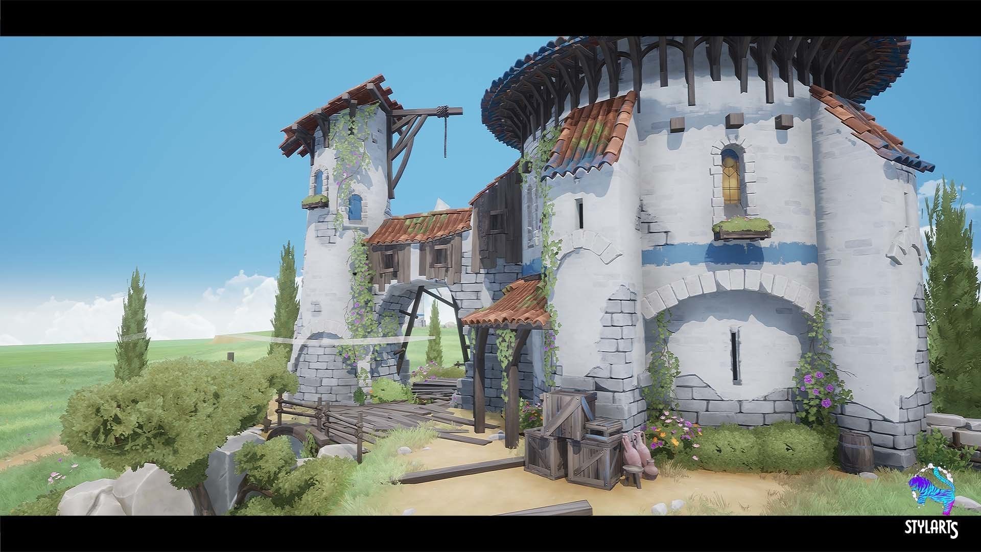 Stylized Fantasy Provencal Low-poly 3D model_3
