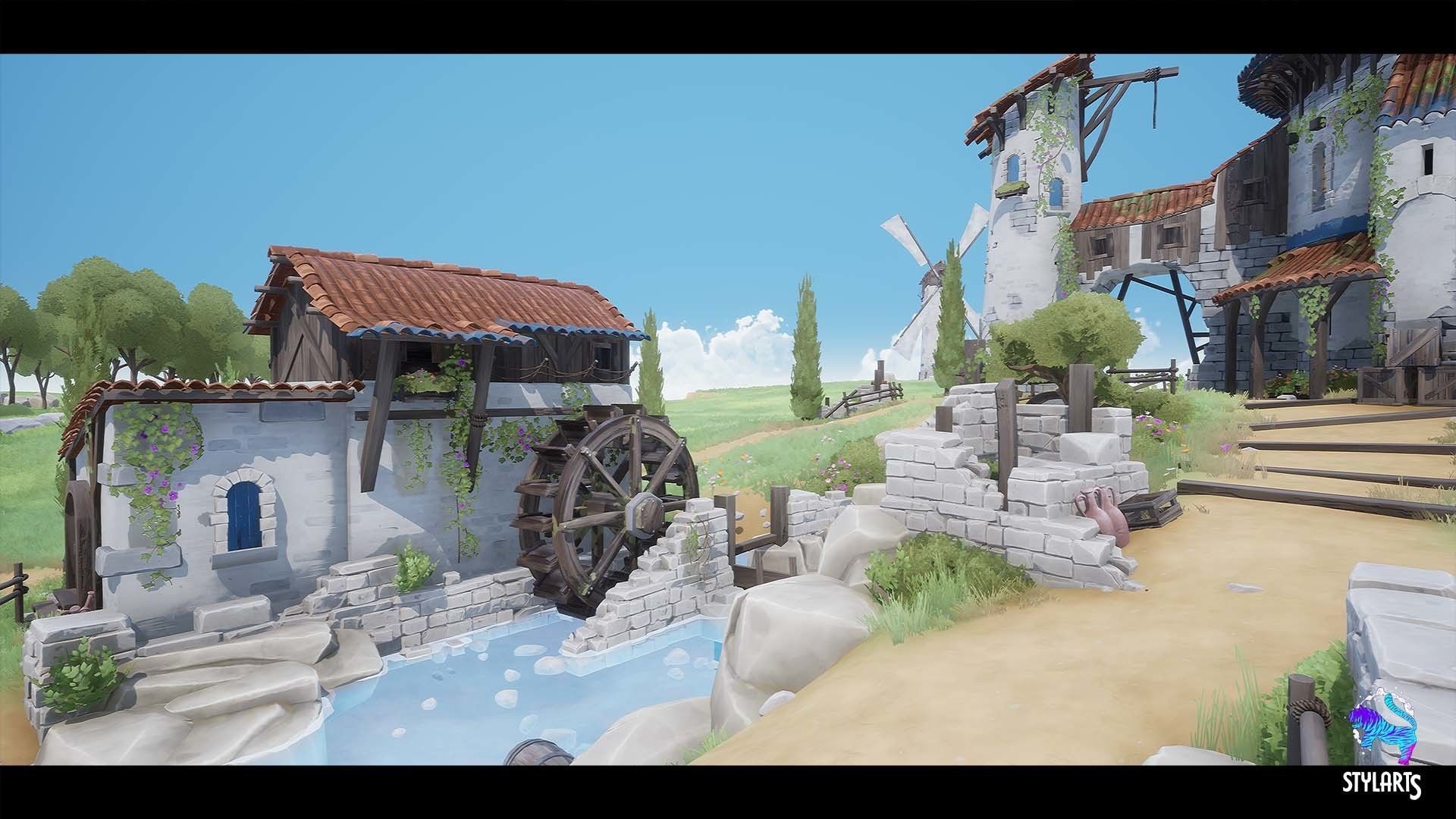 Stylized Fantasy Provencal Low-poly 3D model_6
