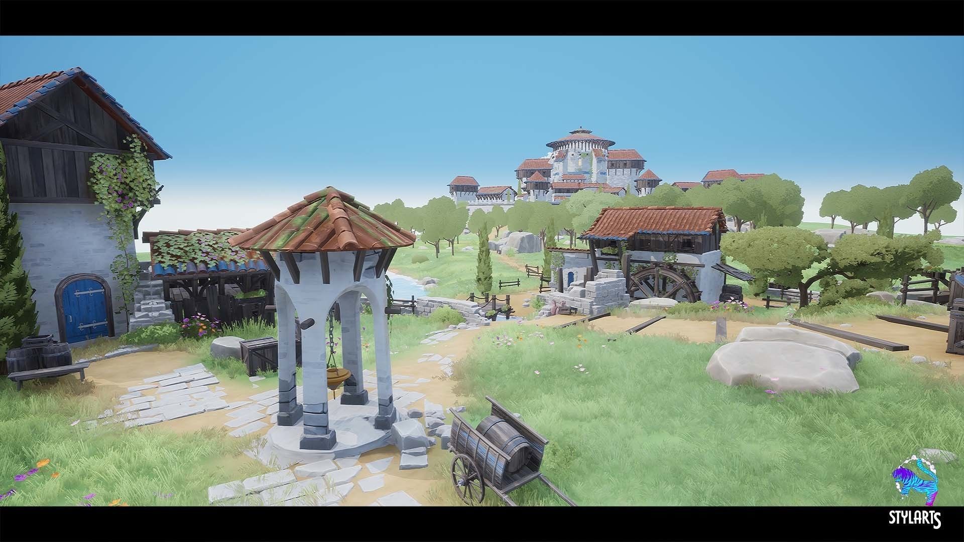 Stylized Fantasy Provencal Low-poly 3D model_11