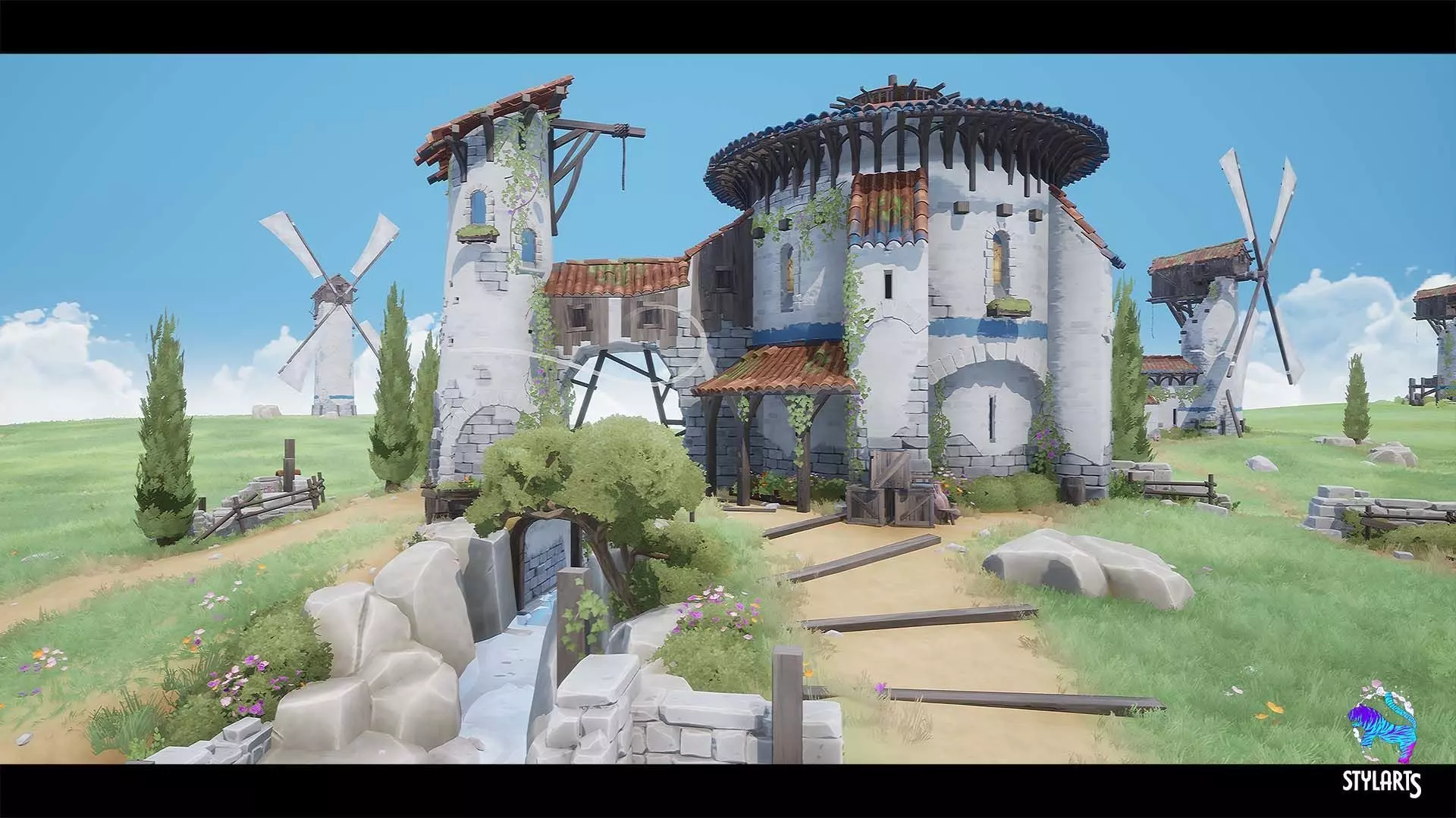 Stylized Fantasy Provencal Low-poly 3D model_0