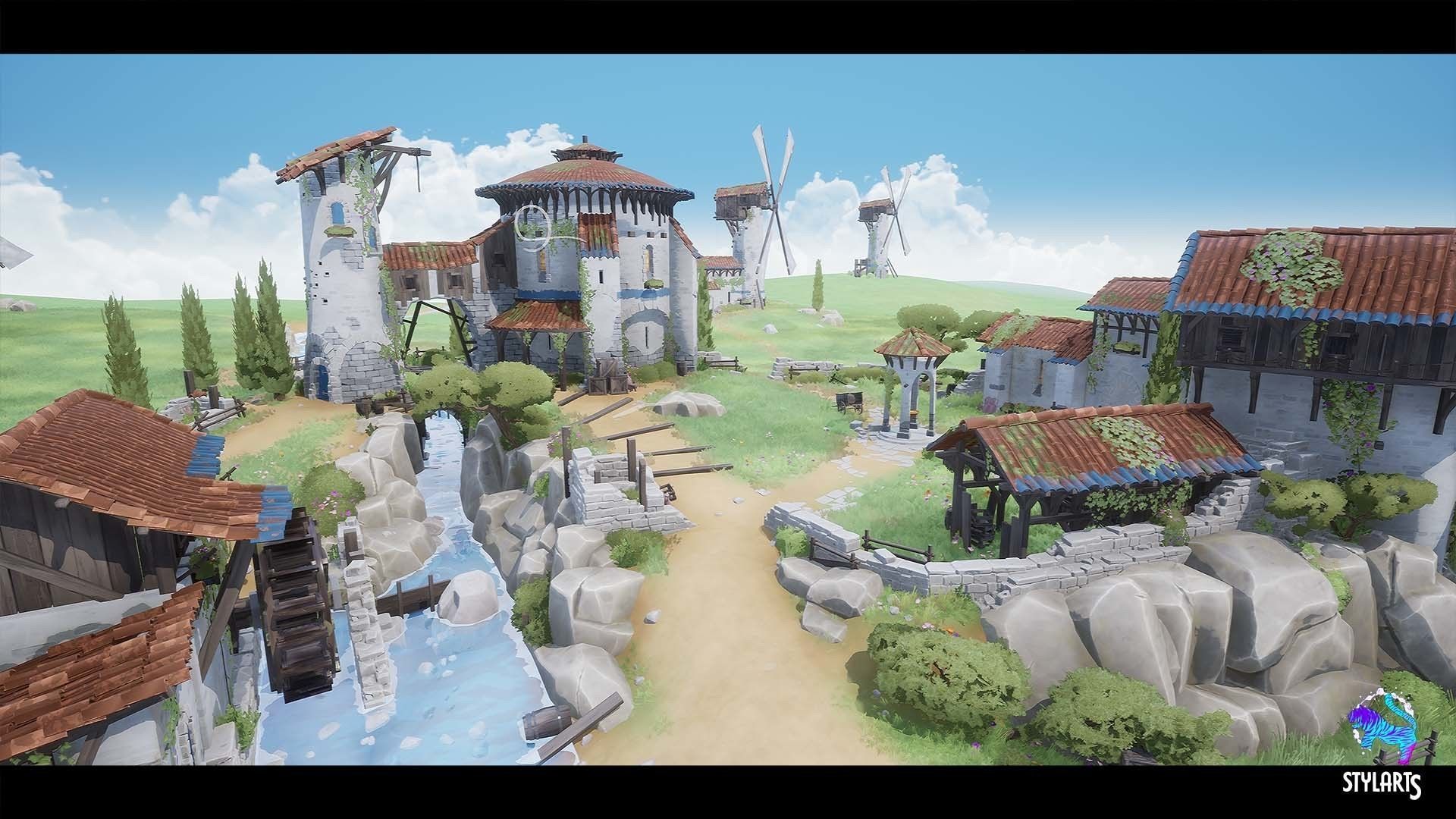 Stylized Fantasy Provencal Low-poly 3D model_2
