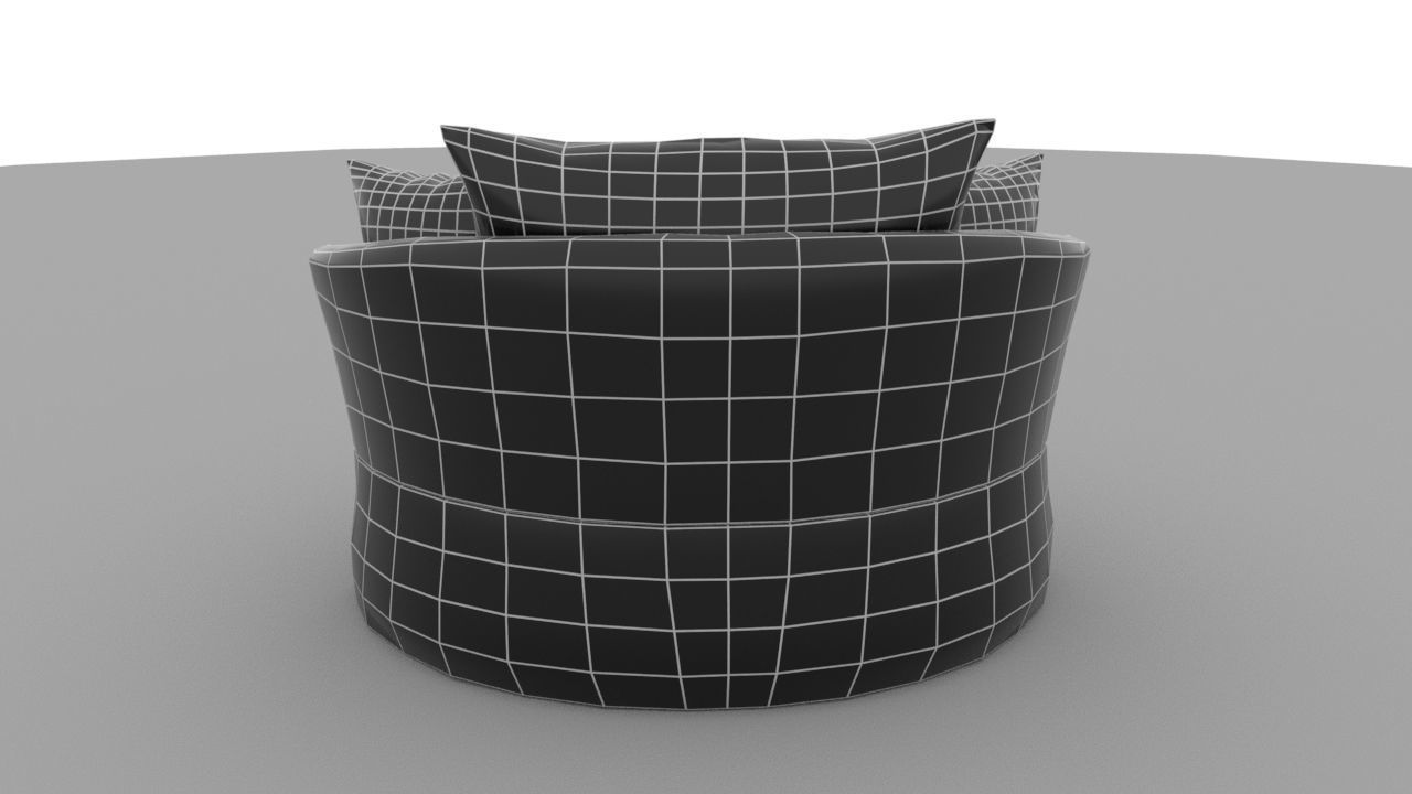Old Sofa Free low-poly 3D model_8