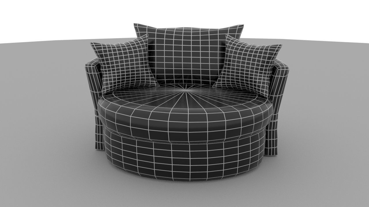 Old Sofa Free low-poly 3D model_6