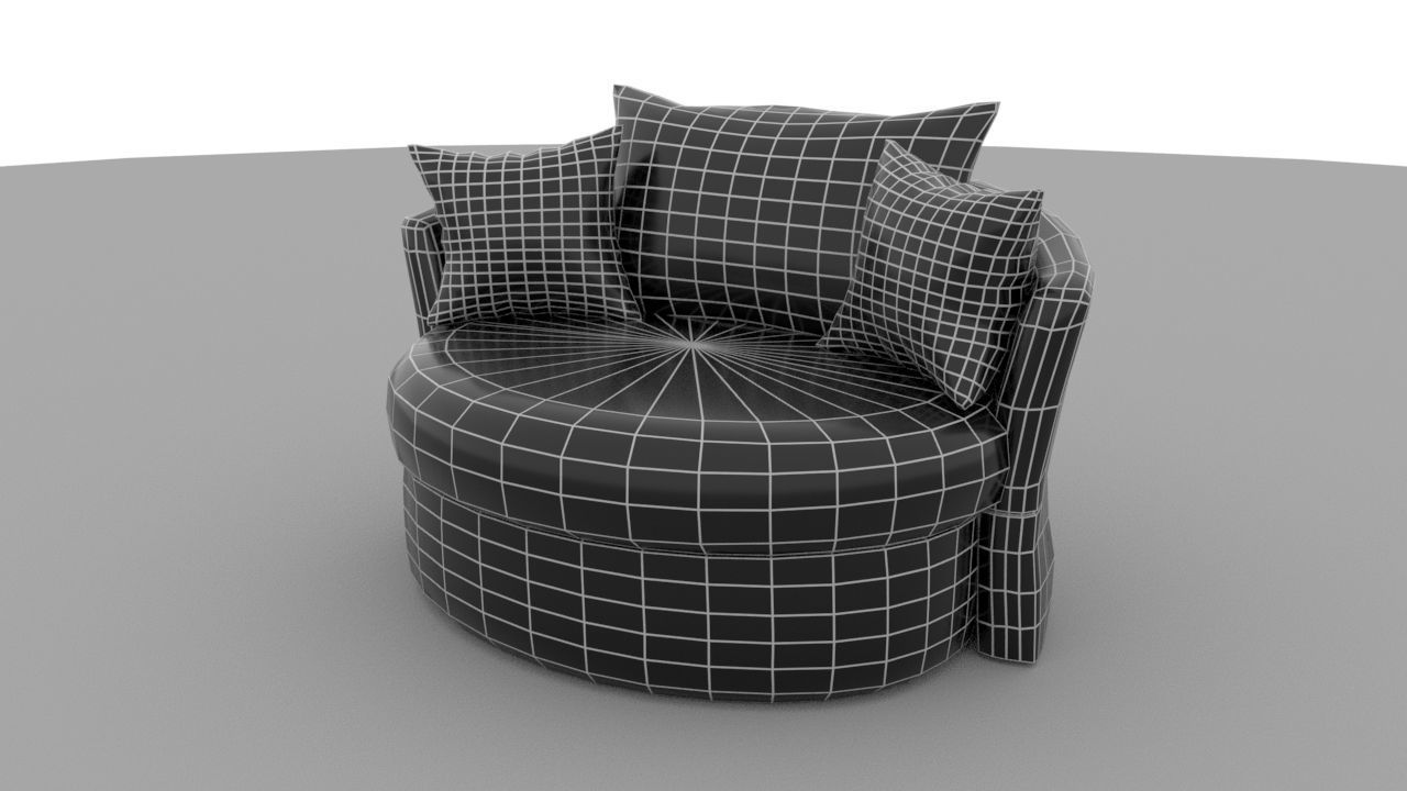 Old Sofa Free low-poly 3D model_9