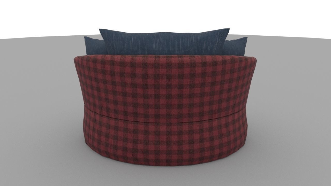 Old Sofa Free low-poly 3D model_4