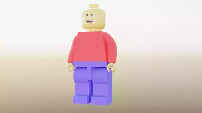 RIGGED LEGO STEVE 3D model