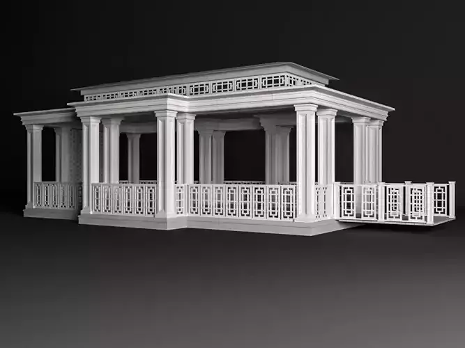 classical-style architectural gazeb 3D model