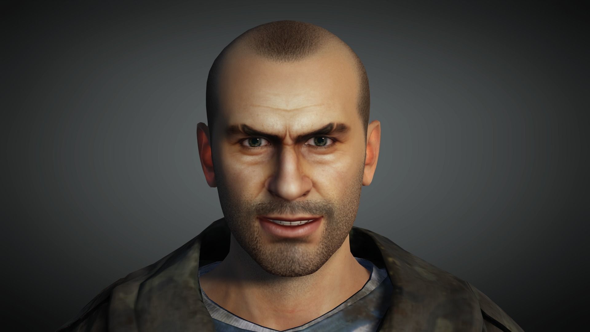 AAA Apocalypse Male Character 11 Low-poly 3D model_19